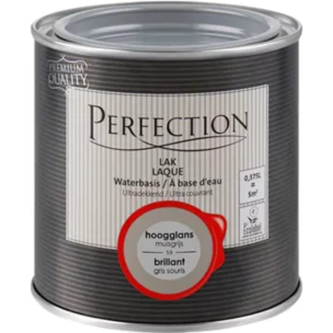 Perfection Lak Ultradekkend - Hoogglans - Muisgrijs - 375ml