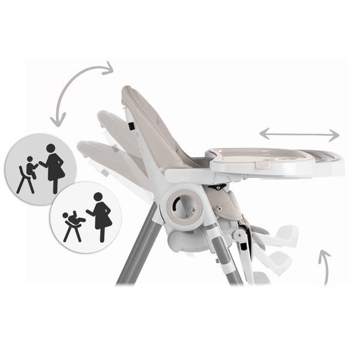 Kinderstoel met tafel, Belo ligstoel, grijs