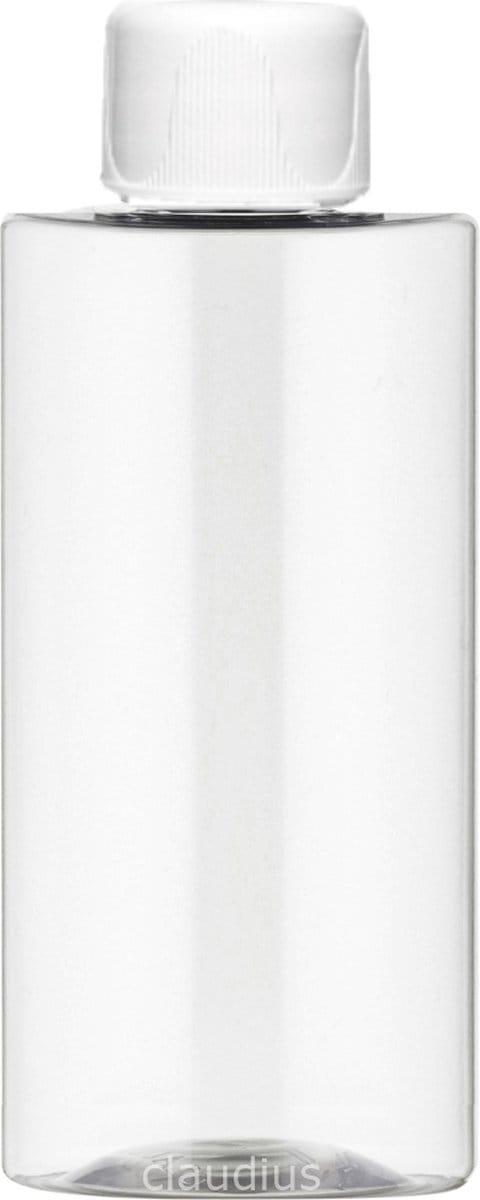Lege Plastic Fles 500 ml PET - Transparant - met witte ribeldop - set van 10 stuks - navulbaar - leeg