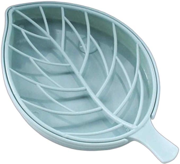 Cuhostki 1x Zeephouder - Zeepbakje - Badkamer Accessoire - Blauw - PVC - Waterafvoer