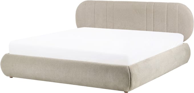 CAMPAN - Bed met opbergruimte - Taupe - 180 x 200 cm - Polyester