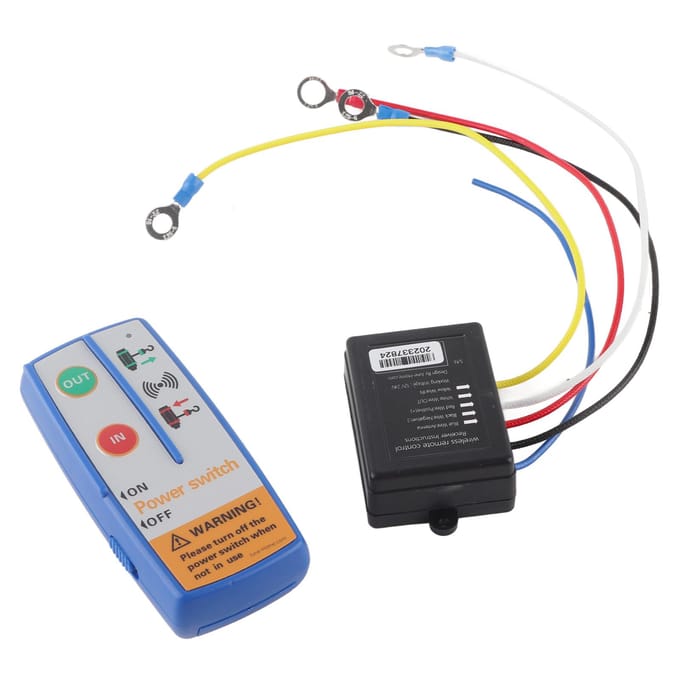 12V Elektrische Lier Draadloze Afstandsbediening Systeem Zender Ontvanger Kit voor Vrachtwagen ATV SUV black