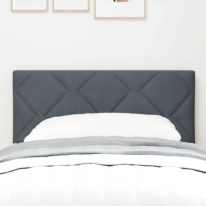 vidaXL - Hoofdbord - Donkergrijs - 80 - cm - Fluweel