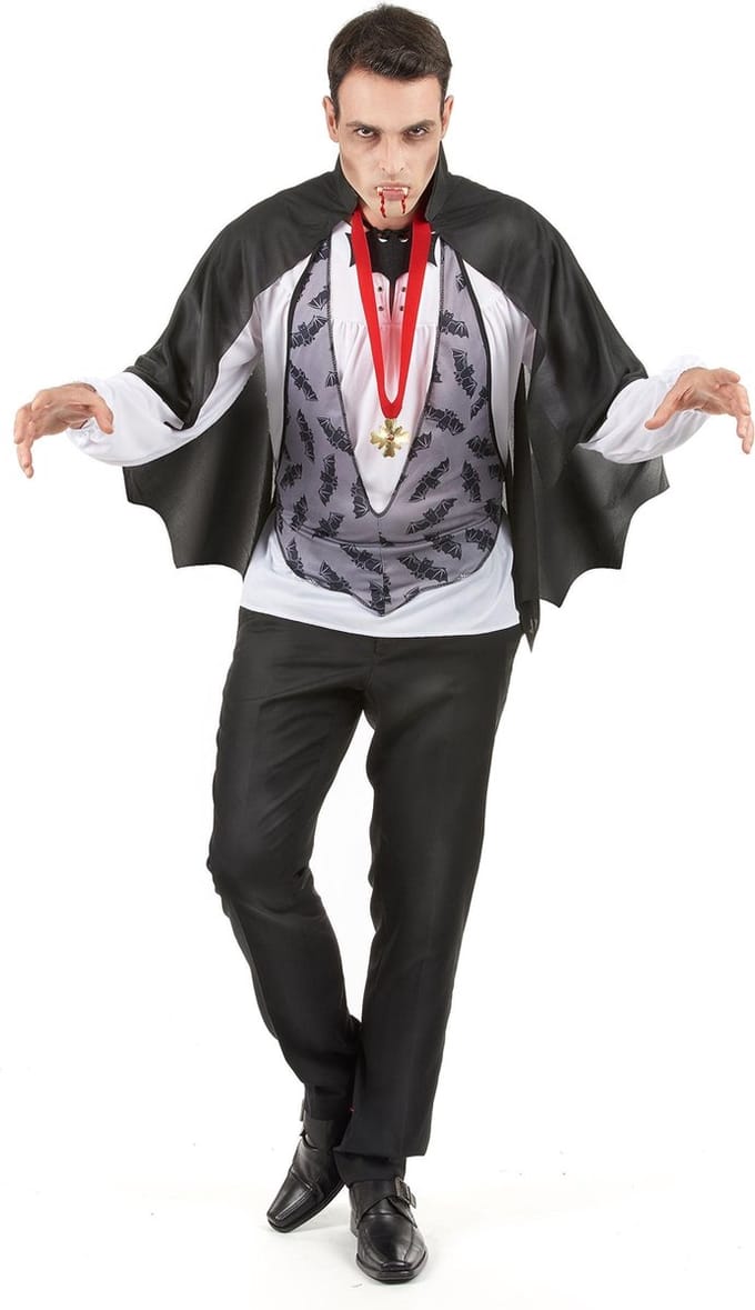 Dracula kostuum voor mannen - Halloween verkleedkleding - One size (M/L)