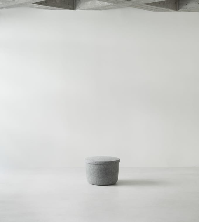 Normann Copenhagen Hide Storage Poef - grijs - small