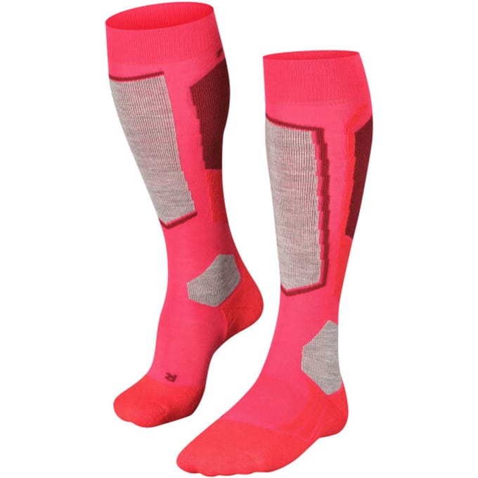 FALKE SK2 warm dik wol functioneel materiaal skisokken dames rood - maat 41-42
