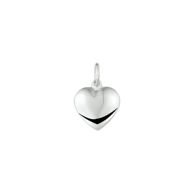 hanger hart massief zilver gerhodineerd