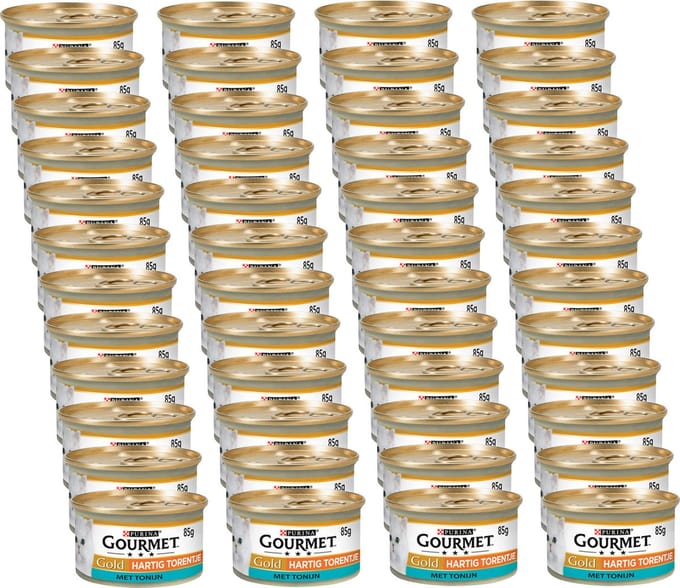 Gourmet Gold Hartig Torentje 85 g - Kattenvoer - 48 x Tonijn