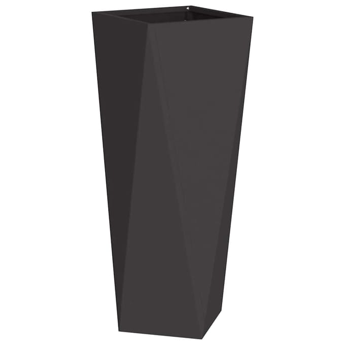 vidaXL Plantenbak Zwart 30 x 30 x 75 cm Staal