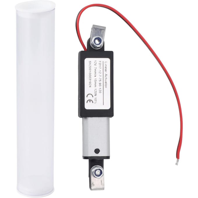 12V Elektrische Lineaire Actuator 15mm Slag 120N Zware Uitvoering Mini Elektrische Lineaire Actuatormotor voor