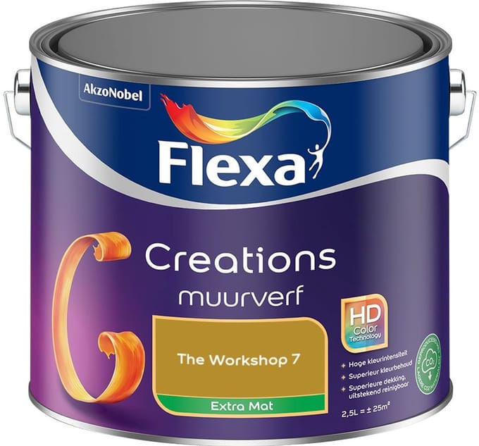 Flexa - Creations Muurverf Extra Mat - The Workshop 7 - Mengverf - 2,5 L