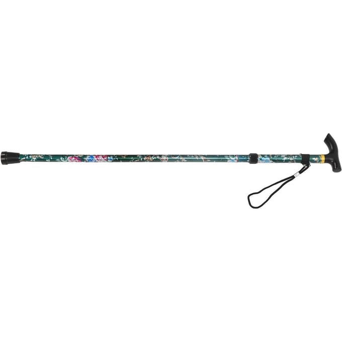 Canne Pliante 5 Niveaux Pliable Légère Imprimée Support de Marche Réglable en Hauteur Aluminium gray