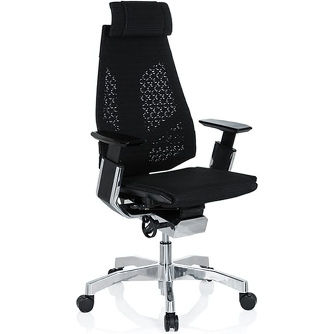 Bureaustoel GENIDIA PRO Netstof zwart hjh OFFICE