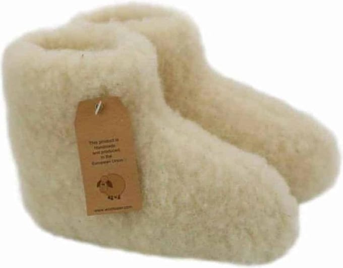 Woolwarmers Kindersloffen - Creme/Beige - Maat 28/29