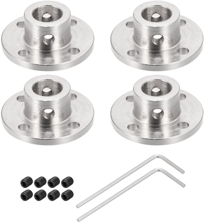 Dailygoods- Flenskoppelingsstekker 10 mm - 4 Stuks - Motorkoppeling