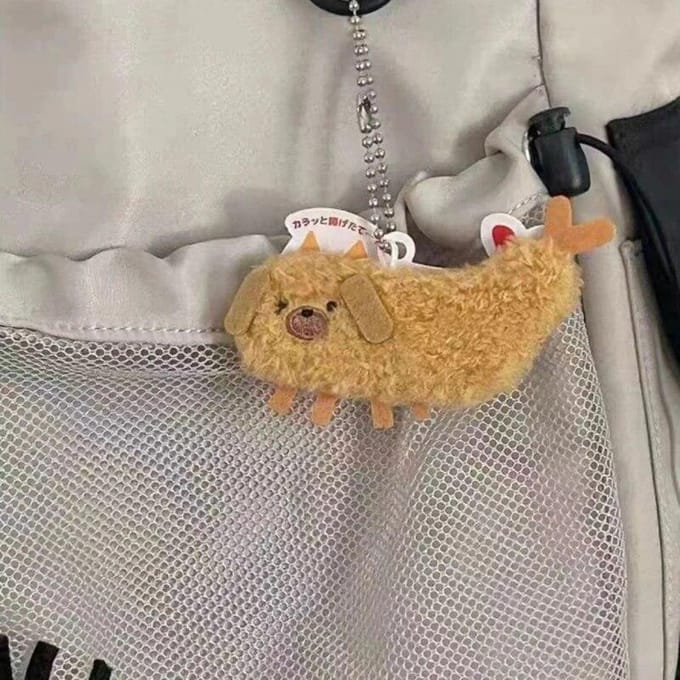Gebakken rivierkreeft puppy knuffel leuke hond hanger brown