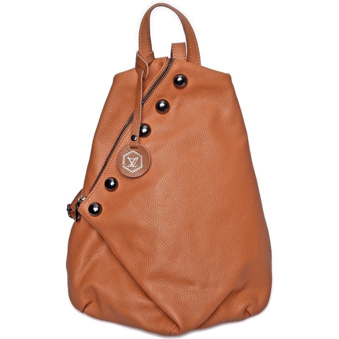 Luisa Vannini Brown Rundleer Tas