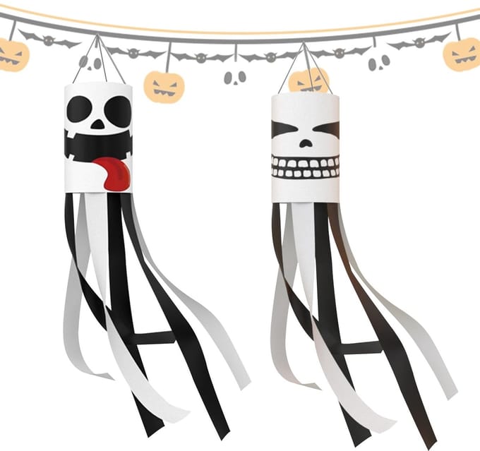 Dailygoods- Luchtgreep Halloween - 2 Stuks - Spookdecoratie - Polyester - 1 m - Binnen/Buiten - Ideaal voor Tuin/Terras - Decoratie
