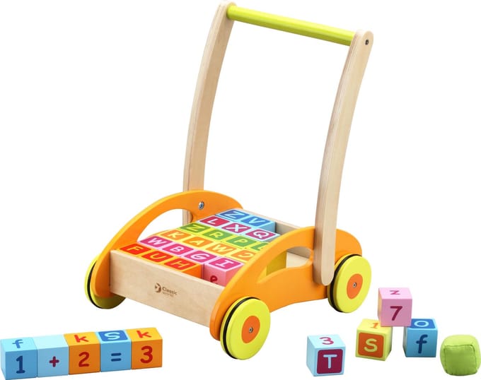 CLASSIC WORLD Walker Pusher Kinderwagen + Pads 30 el.