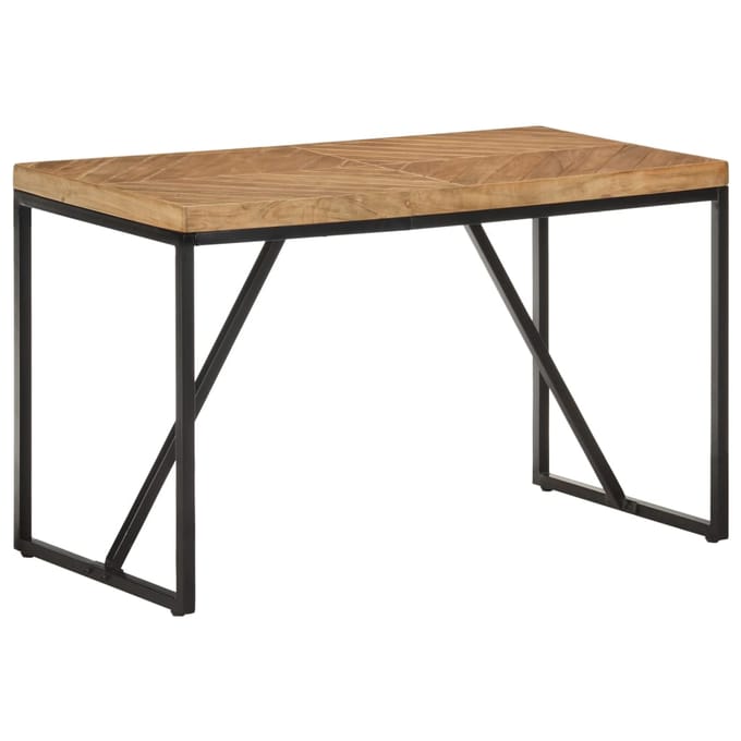 vidaXL - Eettafel - 120x60x76 - cm - massief - acaciahout - en - mangohout