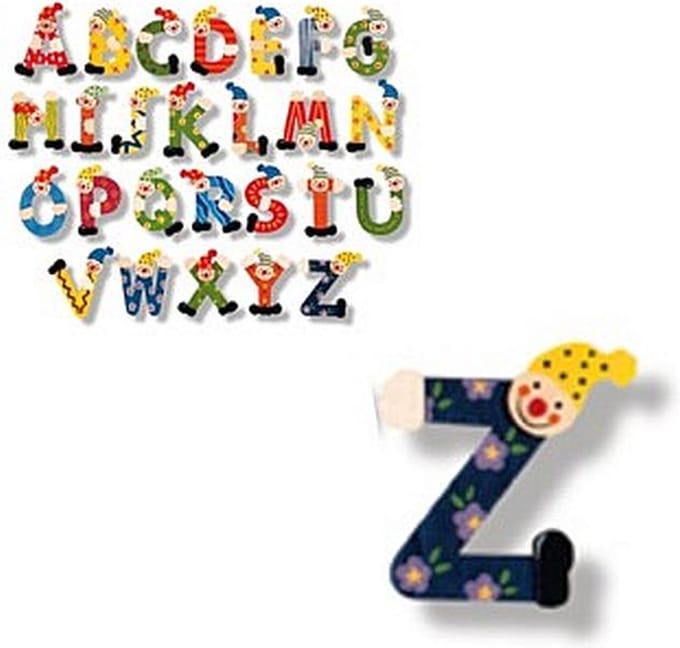 Houten naam letter clown, Z