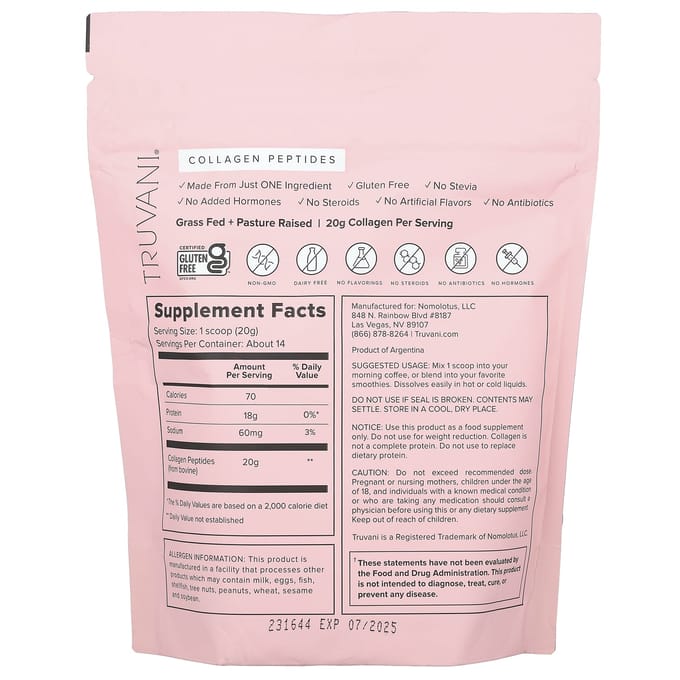 Grasgevoerde Collageen Peptiden, Zonder Smaak, 280G (9.88Oz)