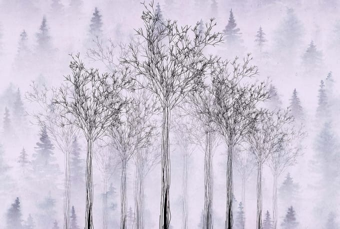 Fotobehang TreesArtwork2 DD118000 A.S. Création Atelier 47 | 3D Fotobehang op maat