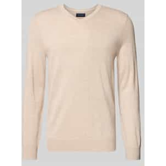 Gebreide pullover van wolmix met V-hals