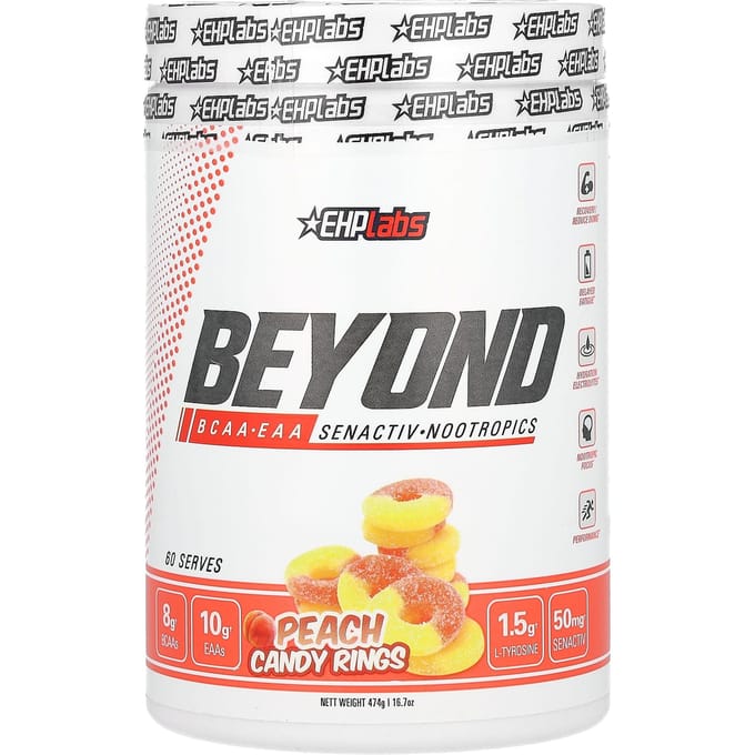 EHPlabs, Beyond, BCAA + EAA, Peach Candy Ring, 16.7 oz (474 g)