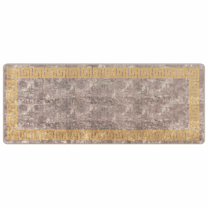 vidaXL - Tapijt - Runner - MARSA - Grijs - 80 - x - 200 - cm - Polyester - en - PVC