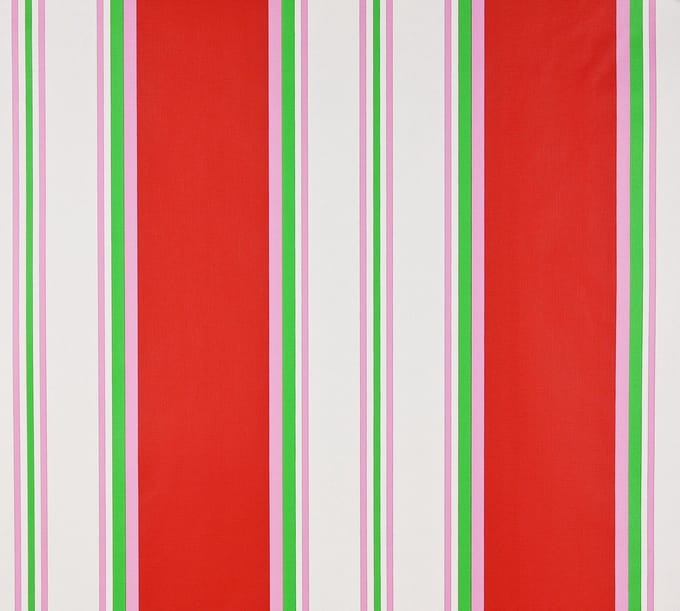 Dutch Wallcoverings Papierbehang streep - rood/roze/groen