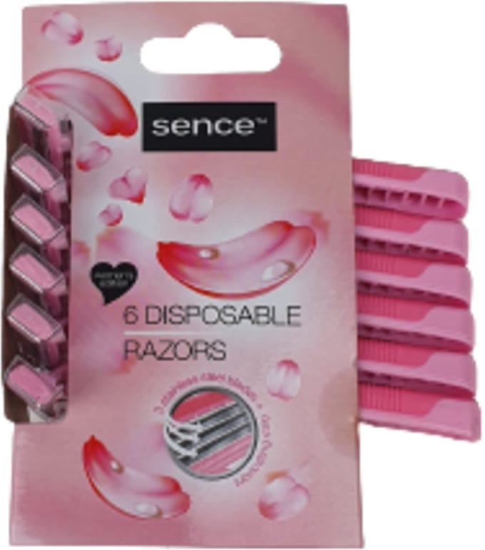 Sence scheermesjes Women's Edition - Roze - Kunststof / RVS - 6 Stuks - Scheren - Hygiëne - Scheermesje - Scheermesjes