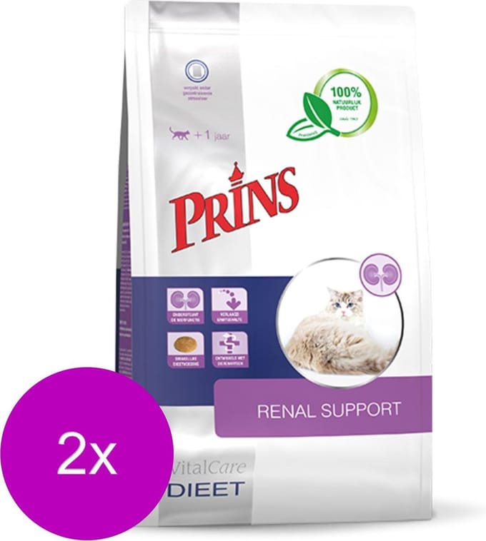 Prins Vitalcare Dieet Renal Support - Kattenvoer - 2 x 1.5 kg