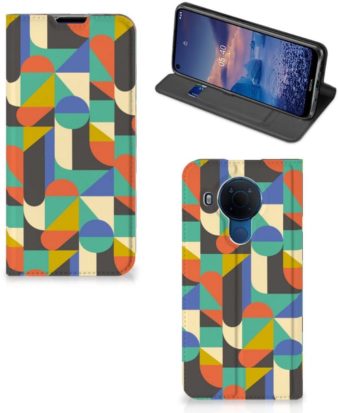 Nokia 5.4 Hoesje met Magneet Funky Retro