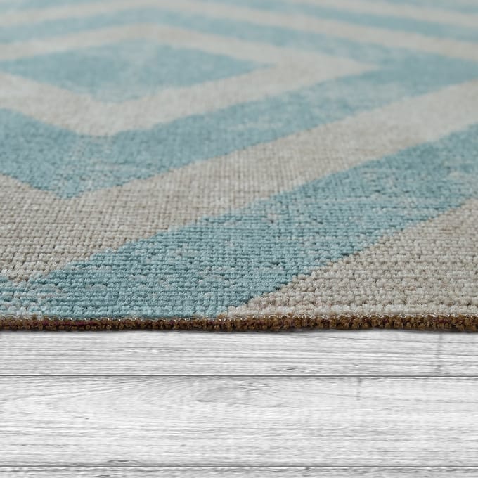 Binnen- en buitenkleed Saga blauw 160 cm rond