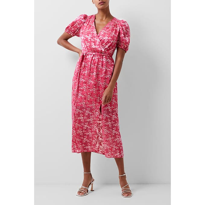 French Connection Elianna Burnout Dress Red Größe: 14 | Midikleider Outlet | Damen | Rot