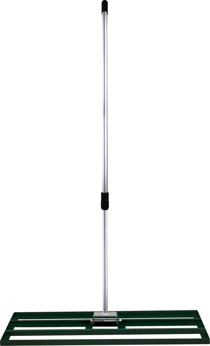 Gazonnivelleerhark - groen - 100 cm - uitschuifbaar tot 195 cm