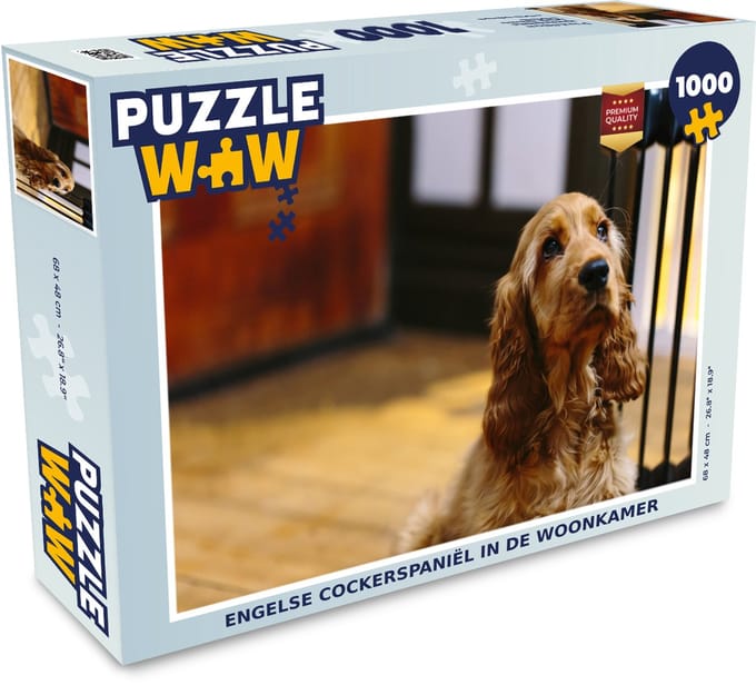 Puzzel Engelse cockerspaniël in de woonkamer - Legpuzzel - Puzzel 1000 stukjes volwassenen