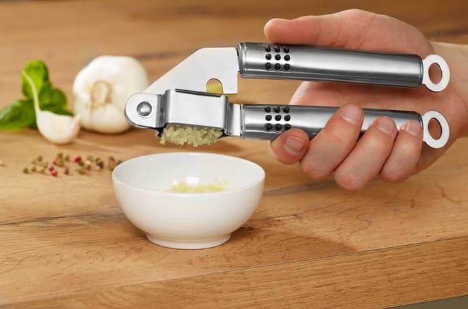 Alpina Knoflookpers - RVS - 20 cm - vaatwasmachine geschikt