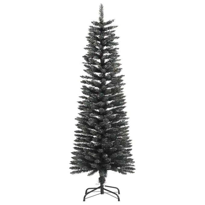 vidaXL - Kunstkerstboom - met - standaard - smal - 120 - cm - PVC - groen