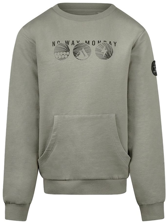 No Way Monday Jongens Trui - Faded green