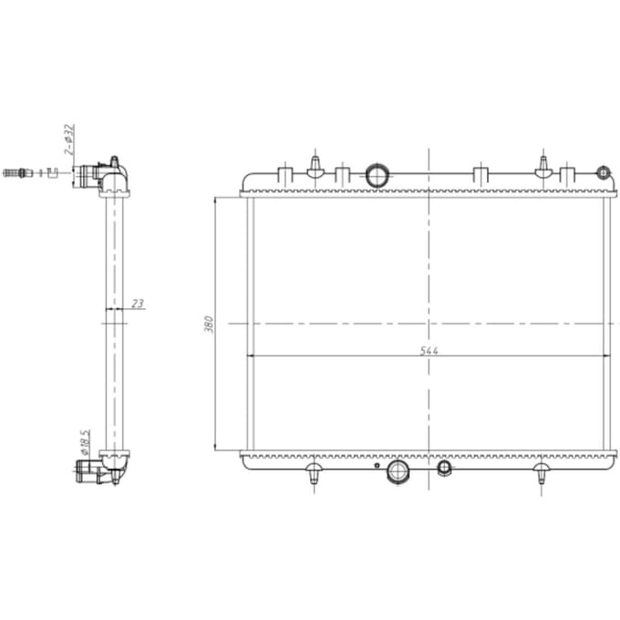 Radiator, motorkoeling Economy Class NRF 58312A