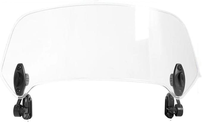 Motorfiets Windscherm - Winddeflector Spoiler - Comfortabeler Rijden - Verstelbare Klem-Op - Big Size - Zwart