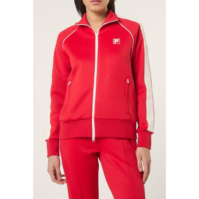 FILA Marliano Regular Taped Track Jacket True Red Größe: S | Kaputzenpullis Outlet | Damen | Rot