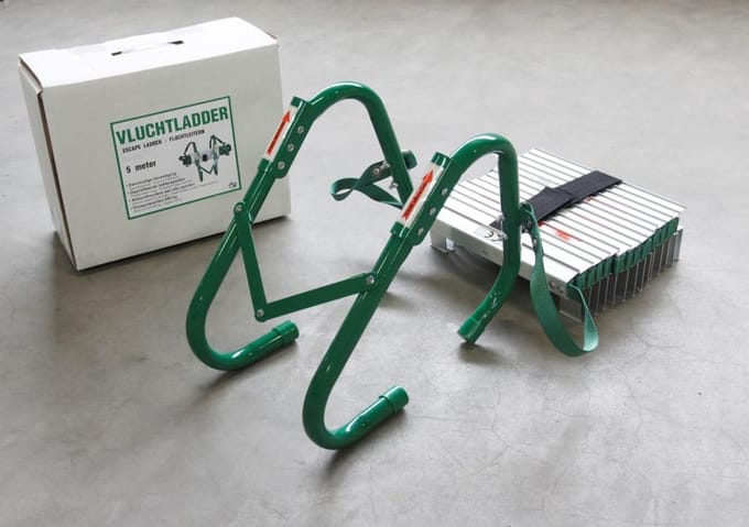 ATV - Vluchtladder 7 meter - Groen - Voor 2 - 3 verdiepingen