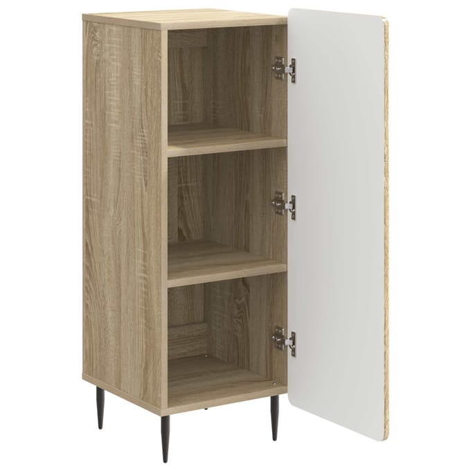 vidaXL - Dressoir - Sonoma - Eiken - 34,5 - x - 33 - x - 92 - cm - Bewerkt - hout