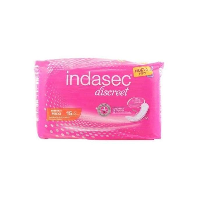 Compresses pour Incontinence - INDASEC - Discreet Maxi - Taille Unique - Flux Moyen - Aloe Vera
