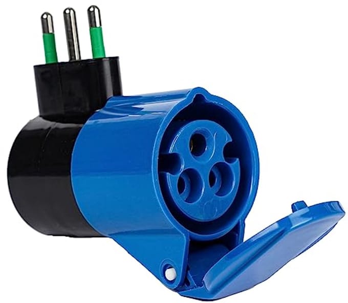 Industriele adapter 2P+T 16A voor Italiaanse stekker - Kampeeradapter en veilig gebruik