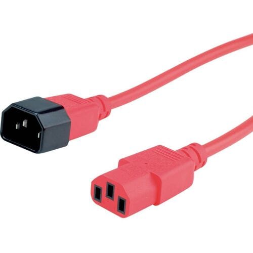 ROLINE stroomverlengkabel, IEC 320 C14 - C13, rood, 1,8 m