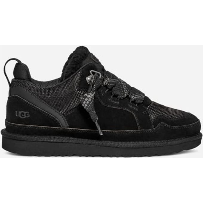 UGG® Lowmel for Kids in Black, Size 1, Canvas/Suede/Recycled Materials